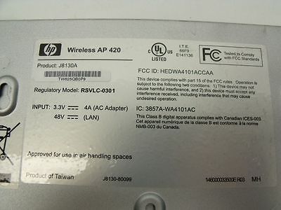 Refurbished HP Procurve 420 RSVLC-0301 J8130A B/G Networking Wireless Access Point - Pricing & specs Refurbished HP Procurve 420 RSVLC-0301 J8130A B/G Networking Wireless Access Point – Pricing & specs 1420190788 1