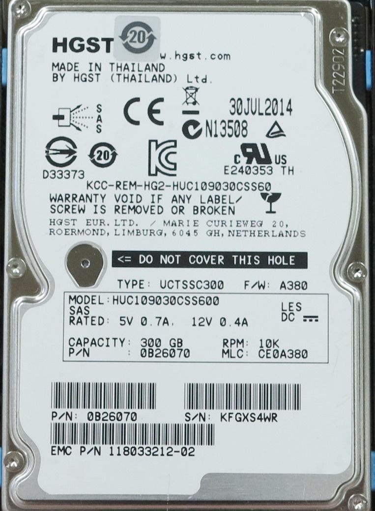 Dell EMC VMAX 300Gb 10k SAS 2.5" 005050481 118033212-02 HUC109030CSS600 005-050481 Dell EMC VMAX 300Gb 10k SAS 2.5&#8243; 005050481 118033212-02 HUC109030CSS600 005-050481 1496685102 112 s l1600