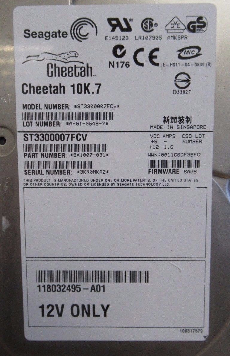 Dell EMC 005048564 300GB 10K FC CX-2G10-300 FC Hot plug Hard Drive ST3300007FCV Dell EMC 005048564 300GB 10K FC CX-2G10-300 FC Hot plug Hard Drive ST3300007FCV 1496858694 60 s l1600