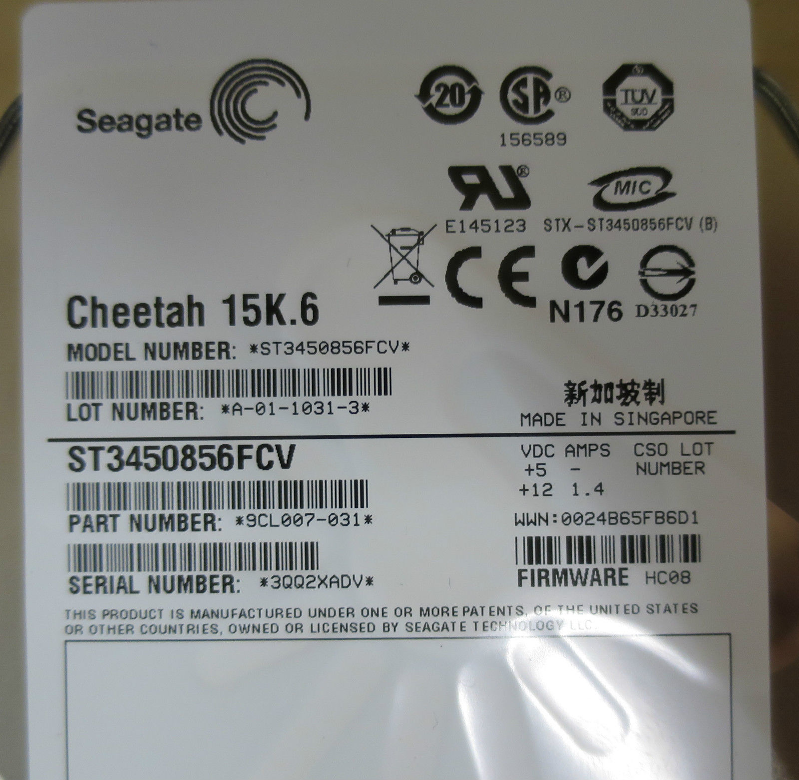 Dell EMC CX-4G15-450 4Gb/s 450GB 15k FC 3.5" Hard Drive 005048849 005048951 In Caddy Dell EMC CX-4G15-450 4Gb/s 450GB 15k FC 3.5&#8243; Hard Drive 005048849 005048951 In Caddy 1496859183 530 s l1600