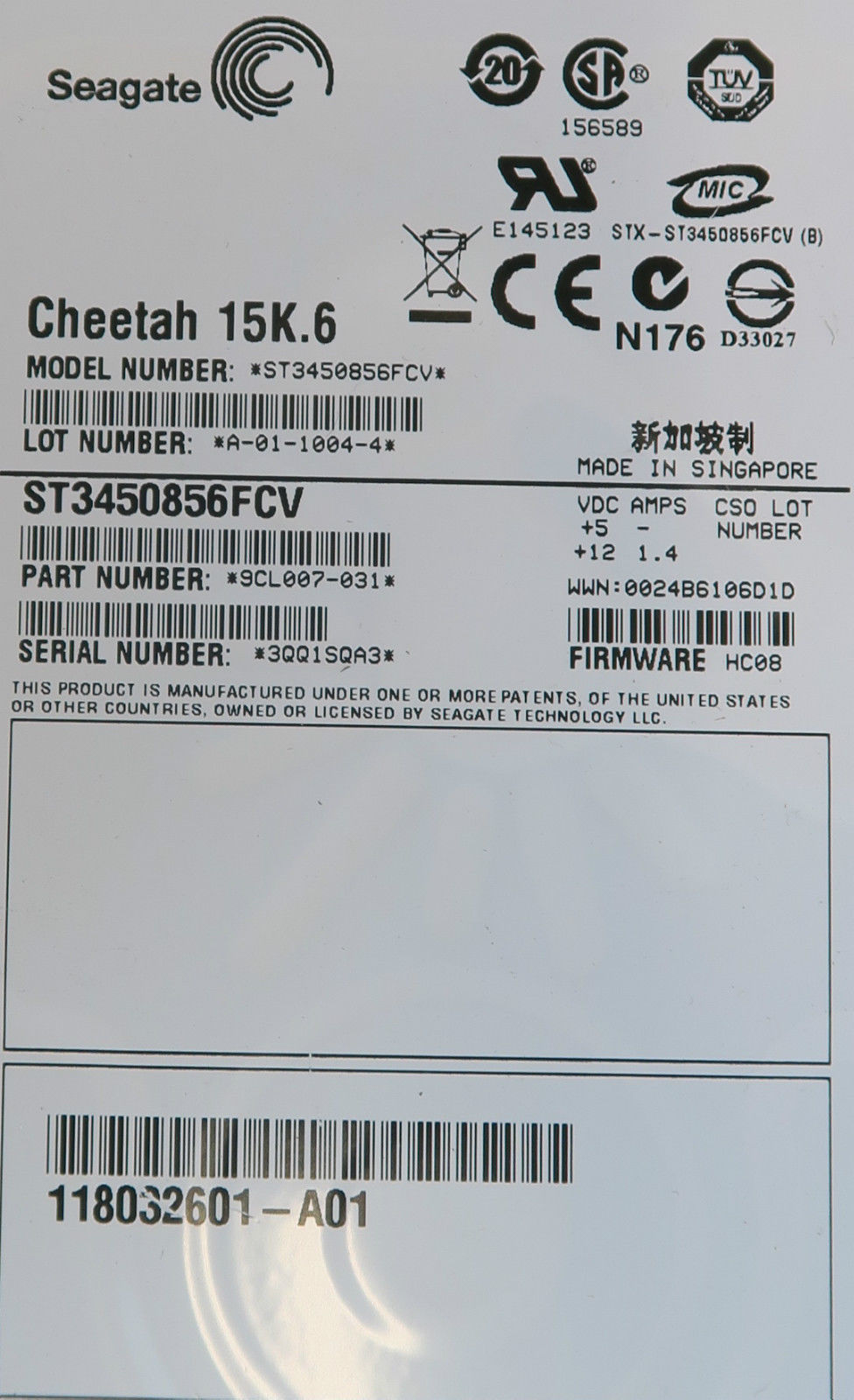 Dell EMC Dell CX-4G15-450 JP2JH 005048849 3.5" 450GB 15K 4Gbs FC Hard Drive CX3 CX4 Dell EMC Dell CX-4G15-450 JP2JH 005048849 3.5&#8243; 450GB 15K 4Gbs FC Hard Drive CX3 CX4 1496864474 375 s l1600